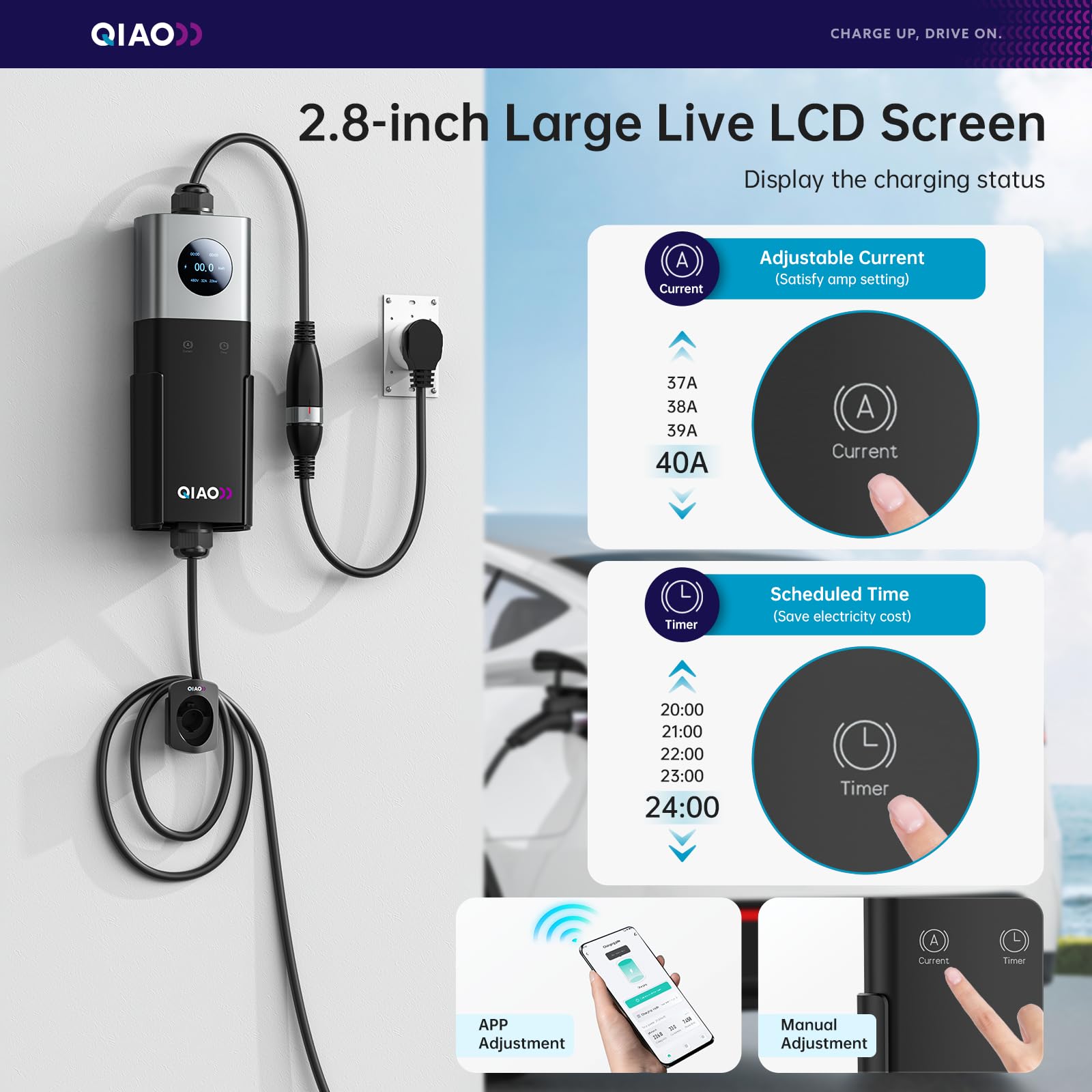 QIAO Level 2 EV Charger SAE J1 - Portable Ev Charger review and price