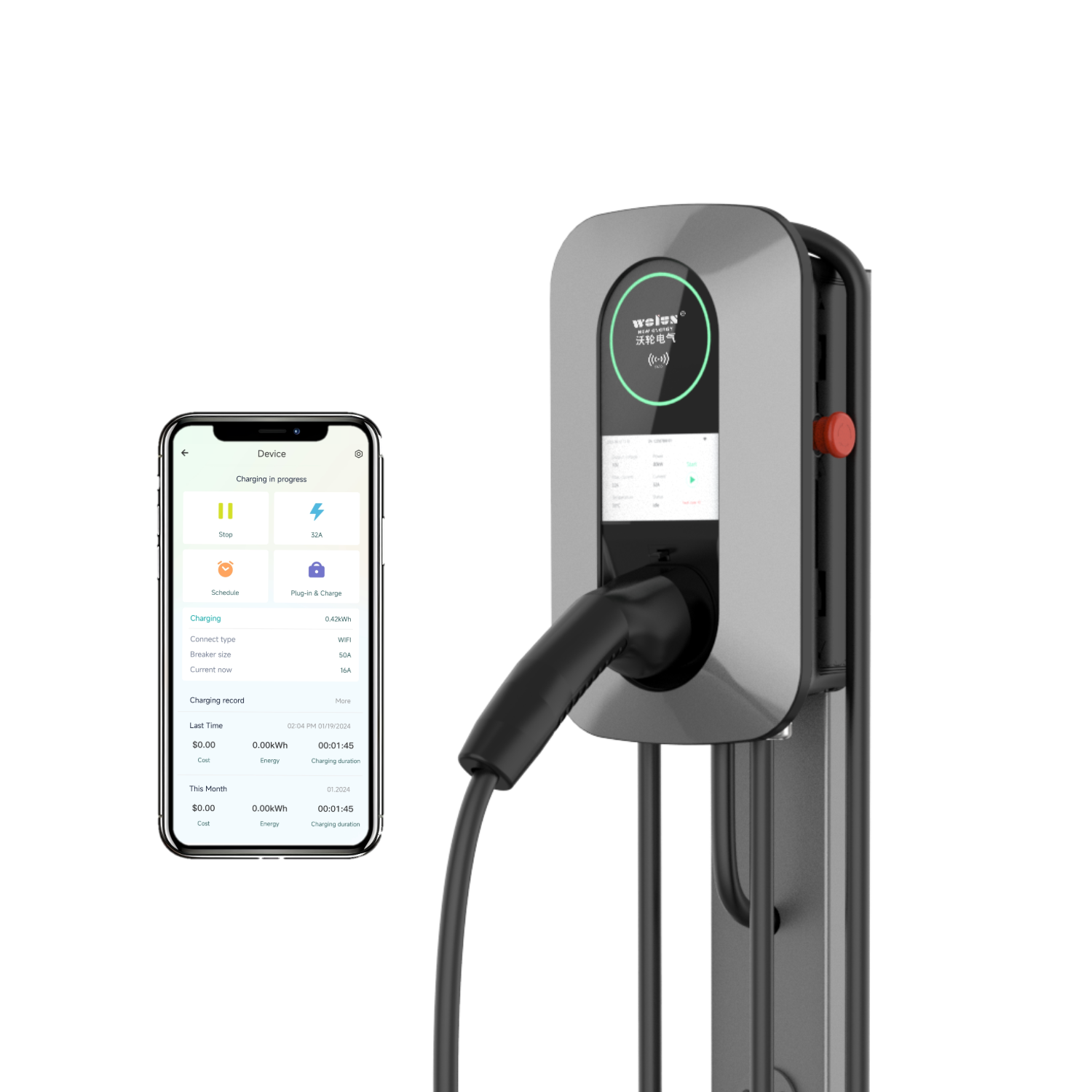 22kW AC Home Charging Pile Ev  - Wallbox Ev review and price