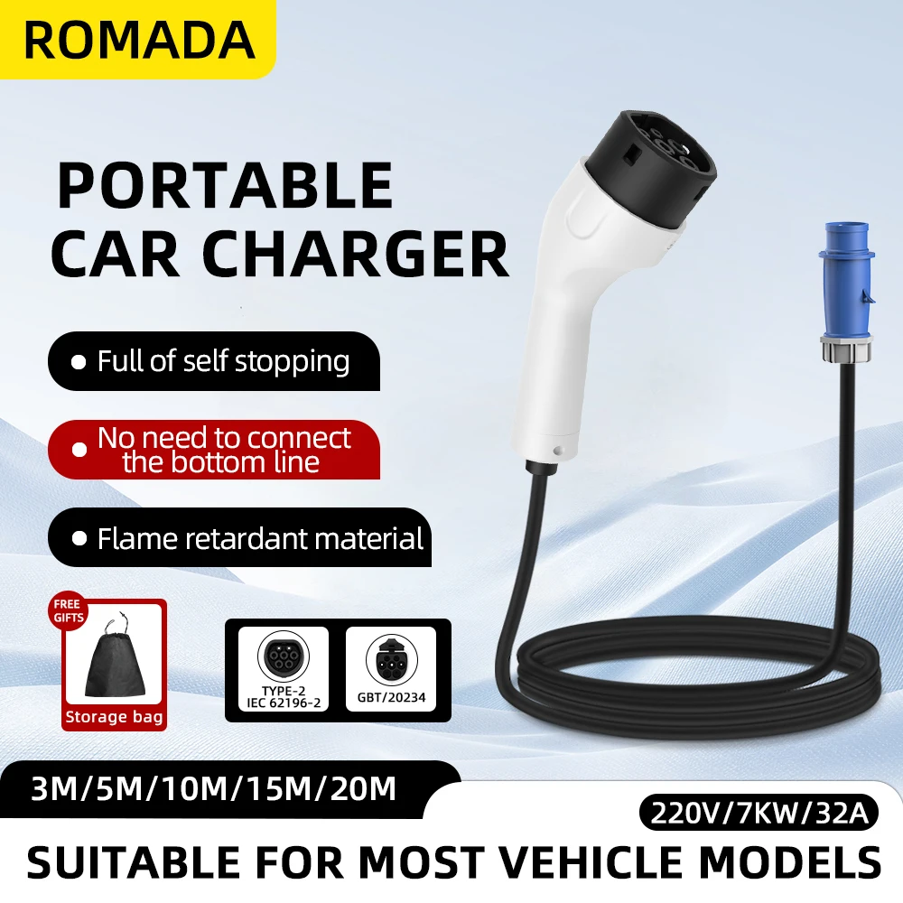 ROMADA Type2 IEC62196-2 For El - Ev Charger Adapter review and price